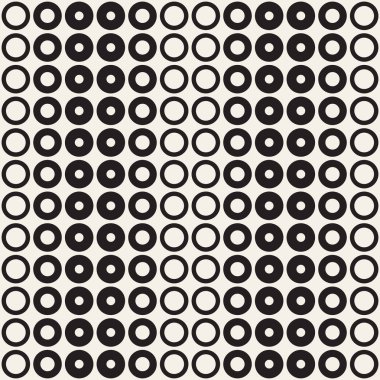 Siyah-beyaz desen arka plan soyut. Kesintisiz geometrik daire yarı ton. Şık modern textur