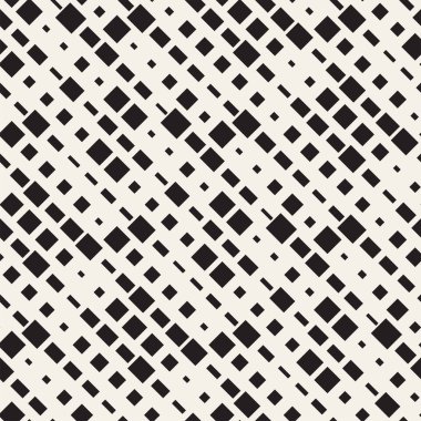 Vektör sorunsuz siyah ve beyaz düzensiz çizgi dikdörtgen ızgara desen. Geometrik arka plan tasarlamak
