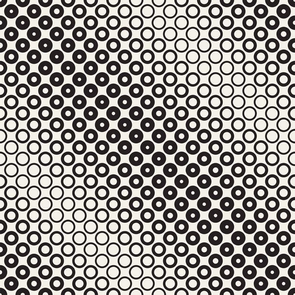 Абстрактный черно-белый фон. Бесшовный геометрический полутоновый круг. Стильный современный текстур — стоковый вектор