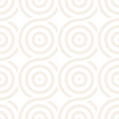 Vektör kesintisiz geometrik desen çizgiler ile daireler oluşur. Modern şık yuvarlanmış çizgiler doku. Yinelenen arka plan