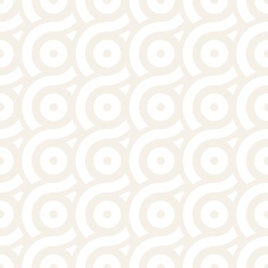 Vektör kesintisiz geometrik desen çizgiler ile daireler oluşur. Modern şık yuvarlanmış çizgiler doku. Yinelenen arka plan