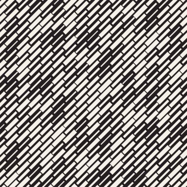 Vektör sorunsuz siyah ve beyaz düzensiz çizgi dikdörtgenler. Geometrik arka plan tasarlamak