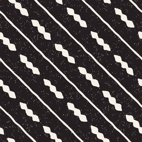 Elle çizilmiş stil etnik seamless modeli. Soyut geometrik döşeme arka plan siyah ve beyaz. Vektör Serbest doodle doku.