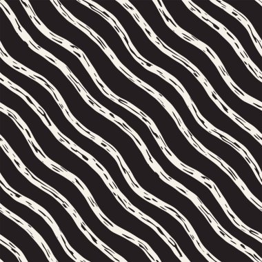 Elle çizilmiş doodle hatları ile dekoratif seamless modeli. El grungy dalgalı çizgiler arka plan boyalı. Trendy serbest doku