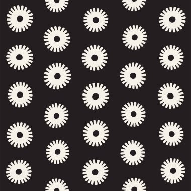 Vektör sorunsuz sunburst şekiller serbest desen. Arka plan yuvarlak fırça darbeleriyle. Elle çizilmiş doku