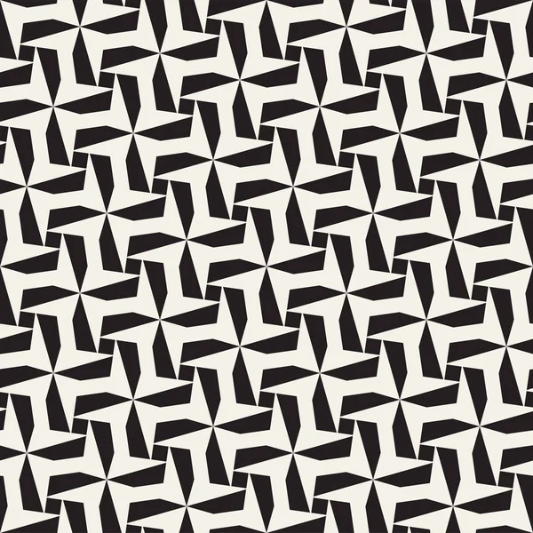 Padrão de treliça cruz preto e branco sem costura. Mosaico de azulejos geométricos abstratos. Design de fundo elegante — Vetor de Stock