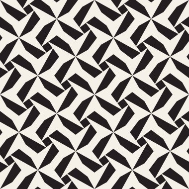 Sorunsuz siyah ve beyaz kafes desen çapraz. Soyut geometrik döşeme mozaiği. Şık arka plan tasarım