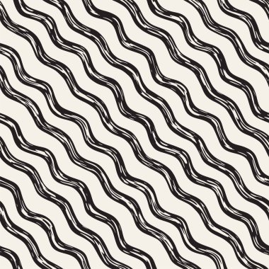 Dekoratif seamless modeli handdrawn doodle hatları ile. El grungy dalgalı çizgiler arka plan boyalı. Trendy serbest doku 