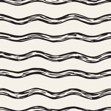 Dekoratif seamless modeli handdrawn doodle hatları ile. El grungy dalgalı çizgiler arka plan boyalı. Trendy serbest doku 