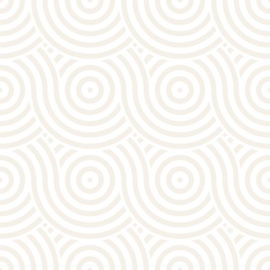 Vektör kesintisiz geometrik desen çizgiler ile daireler oluşur. Modern şık yuvarlanmış çizgiler doku. Yinelenen arka plan