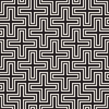 Vektör sorunsuz çapraz döşeme deseni. Modern şık geometrik doku. Yinelenen mozaik arka plan