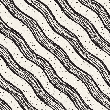 Elle çizilmiş doodle hatları ile dekoratif seamless modeli. El grungy dalgalı çizgiler arka plan boyalı. Trendy serbest doku