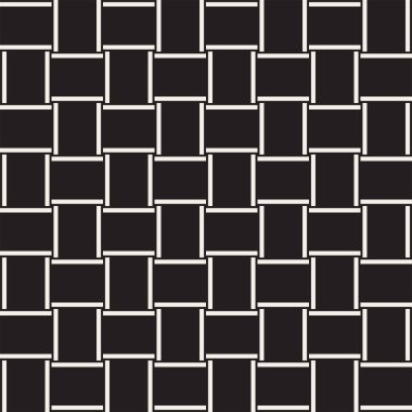 Vektör kesintisiz geometrik desen çapraz tarama. Grafik veya arka plan geçti. Damalı motif. Crosshatched hatlarının kesintisiz siyah beyaz doku. Kafes basit kumaş baskı.