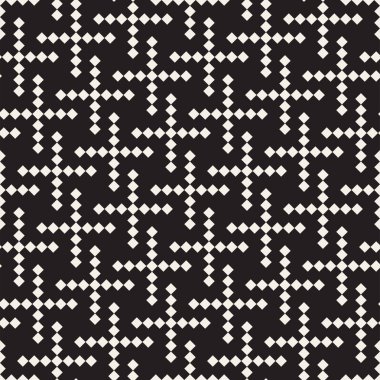 Sorunsuz siyah ve beyaz kafes desen çapraz. Soyut geometrik döşeme mozaiği. Şık arka plan tasarım