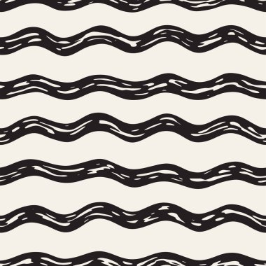 Dekoratif seamless modeli handdrawn doodle hatları ile. El grungy dalgalı çizgiler arka plan boyalı. Trendy serbest doku 