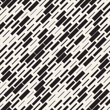 Vektör sorunsuz siyah ve beyaz düzensiz çizgi dikdörtgenler. Geometrik arka plan tasarlamak