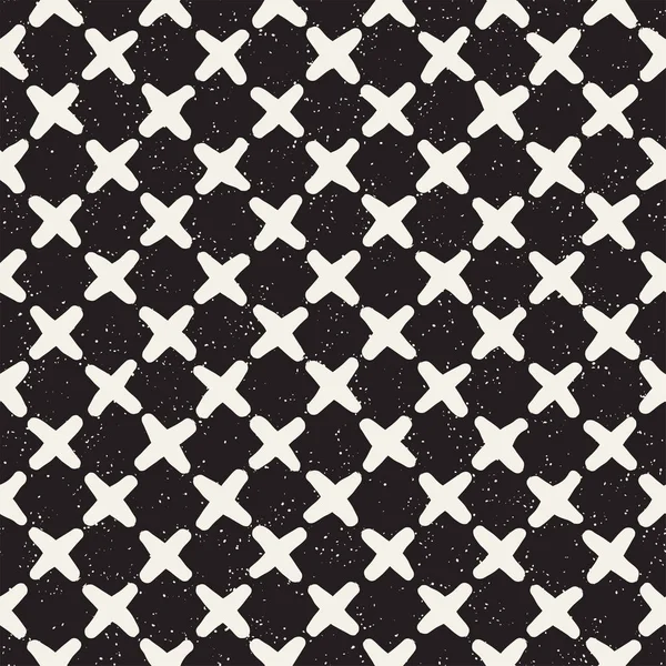 Elle çizilmiş stil etnik seamless modeli. Soyut geometrik döşeme arka plan siyah ve beyaz. Vektör Serbest doodle doku.