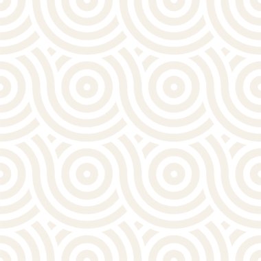 Vektör kesintisiz geometrik desen çizgiler ile daireler oluşur. Modern şık yuvarlanmış çizgiler doku. Yinelenen arka plan