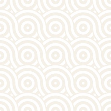 Vektör kesintisiz geometrik desen çizgiler ile daireler oluşur. Modern şık yuvarlanmış çizgiler doku. Yinelenen arka plan