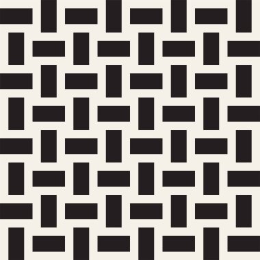 Vektör kesintisiz geometrik desen çapraz tarama. Grafik veya arka plan geçti. Damalı motif. Crosshatched hatlarının kesintisiz siyah beyaz doku. Kafes basit kumaş baskı.