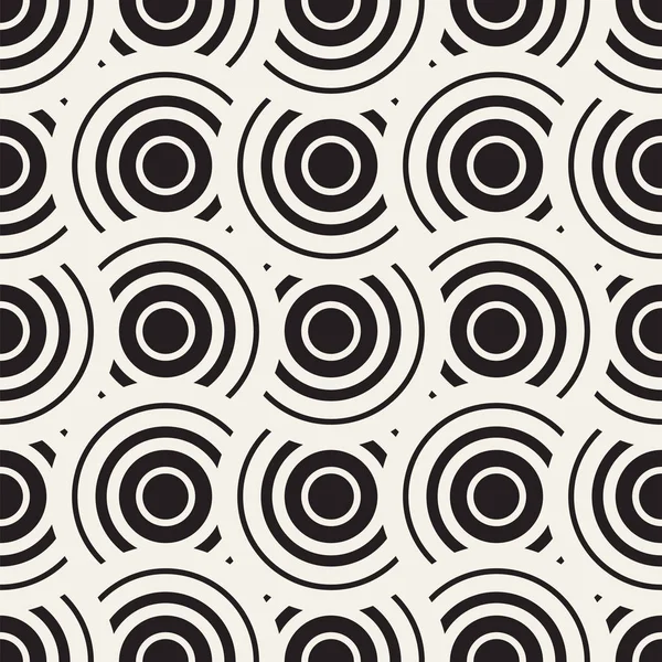 Vektör sorunsuz yuvarlak hatları desen. Geometrik arka plan tasarlamak. Dairesel geometrik döşeme kafes