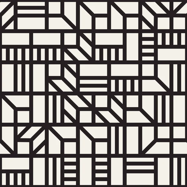 Vektor nahtlose Muster. Maschen wiederholende Textur. lineares Gitter mit chaotischen Formen. stilvolles geometrisches Gitterdesign — Stockvektor