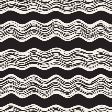 Dekoratif seamless modeli handdrawn doodle hatları ile. El grungy dalgalı çizgiler arka plan boyalı. Trendy serbest doku 