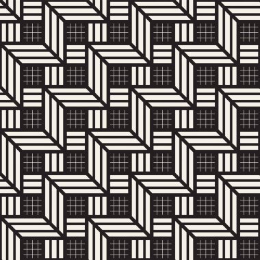 Vektör seamless trendy modeli. Modern şık Yinelenen doku. Geometrik kafes yinelenen