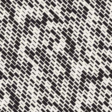 Vektör sorunsuz siyah ve beyaz düzensiz çizgi dikdörtgenler. Geometrik arka plan tasarlamak