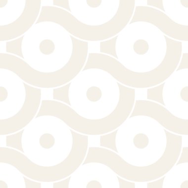 Vektör kesintisiz geometrik desen çizgiler ile daireler oluşur. Modern şık yuvarlanmış çizgiler doku. Yinelenen arka plan