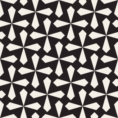 Sorunsuz siyah ve beyaz kafes desen çapraz. Soyut geometrik döşeme mozaiği. Şık arka plan tasarım