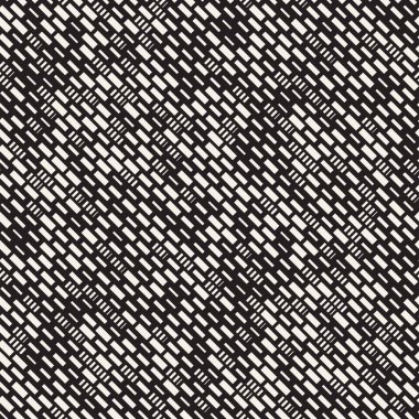 Vektör sorunsuz siyah ve beyaz düzensiz çizgi dikdörtgenler. Geometrik arka plan tasarlamak