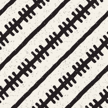 Elle çizilmiş stil etnik seamless modeli. Soyut geometrik döşeme arka plan siyah ve beyaz. Vektör Serbest doodle doku.