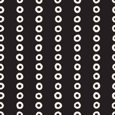 Elle çizilmiş stil etnik seamless modeli. Soyut geometrik döşeme arka plan siyah ve beyaz. Vektör Serbest doodle doku.