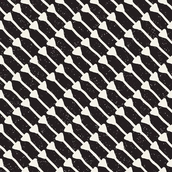 Elle çizilmiş stil etnik seamless modeli. Soyut geometrik döşeme arka plan siyah ve beyaz. Vektör Serbest doodle doku.