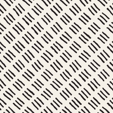 Elle çizilmiş stil etnik seamless modeli. Soyut geometrik döşeme arka plan siyah ve beyaz. Vektör Serbest doodle doku.