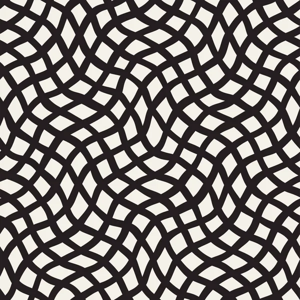 El ile Seamless Modeli dalgalar çizilmiş. Arka plan dalgalı fırça darbeleriyle. Siyah ve beyaz serbest doku hatları.