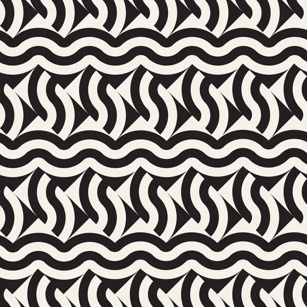 Soyut geometrik desen çizgili satırlar. Sorunsuz vektör ackground. Siyah ve beyaz kafes doku.