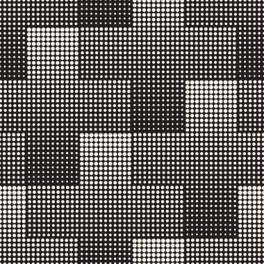 Vektör kesintisiz geometrik desen. Düzenli kiremitli süsleme. Tilig soyut arka çapraz. Modern yarı ton mozaik doku.