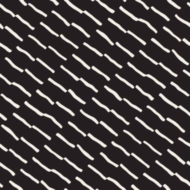 Elle çizilmiş stil seamless modeli. Soyut geometrik döşeme arka plan siyah ve beyaz. Vektör doodle hat kafes