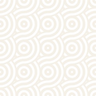 Vektör kesintisiz geometrik desen çizgiler ile daireler oluşur. Modern şık yuvarlanmış çizgiler doku. Yinelenen arka plan