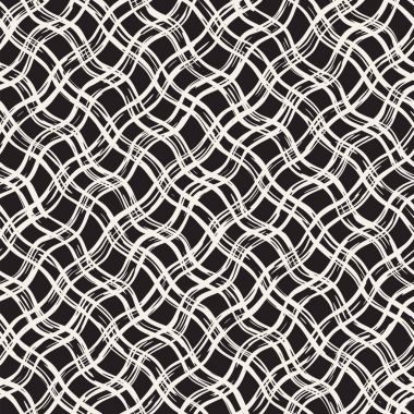 Elle çizilmiş seamless modeli. Mürekkep doodle grunge kılavuz allover desenle. Serbest çizim tartan ile grafik arka plan.