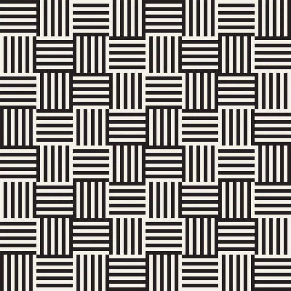 Padrão geométrico abstrato com listras, linhas. Seamless vetor ackground. Textura de treliça preto e branco . — Vetor de Stock