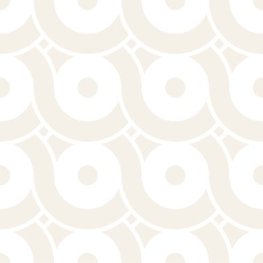 Vektör kesintisiz geometrik desen çizgiler ile daireler oluşur. Modern şık yuvarlanmış çizgiler doku. Yinelenen arka plan