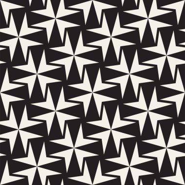 Sorunsuz siyah ve beyaz kafes desen çapraz. Soyut geometrik döşeme mozaiği. Şık arka plan tasarım