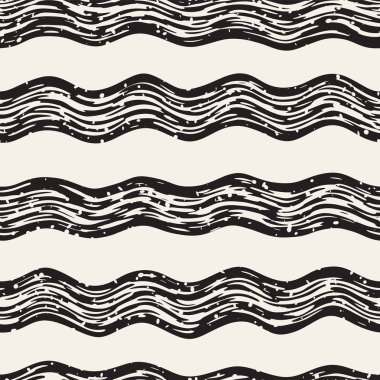 Dekoratif seamless modeli handdrawn doodle hatları ile. El grungy dalgalı çizgiler arka plan boyalı. Trendy serbest doku 