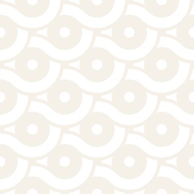 Vektör kesintisiz geometrik desen çizgiler ile daireler oluşur. Modern şık yuvarlanmış çizgiler doku. Yinelenen arka plan