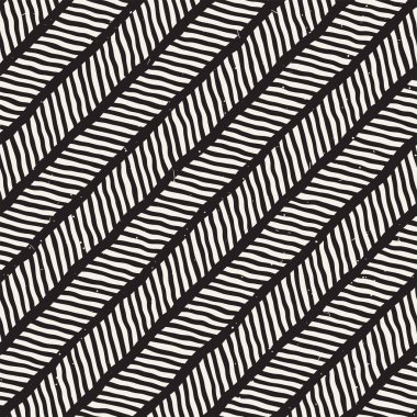Elle çizilmiş stil seamless modeli. Soyut geometrik döşeme arka plan siyah ve beyaz. Vektör doodle hat kafes