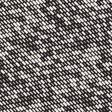 Vektör sorunsuz siyah ve beyaz düzensiz çizgi dikdörtgen ızgara desen. Geometrik arka plan tasarlamak