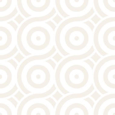 Vektör kesintisiz geometrik desen çizgiler ile daireler oluşur. Modern şık yuvarlanmış çizgiler doku. Yinelenen arka plan